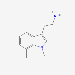 molecular formula C12H16N2 B3289405 2-(1,7-dimethyl-1H-indol-3-yl)ethan-1-amine CAS No. 857776-15-9