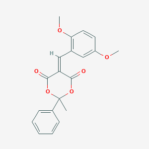 molecular formula C20H18O6 B328943 5-(2,5-Dimethoxybenzylidene)-2-methyl-2-phenyl-1,3-dioxane-4,6-dione 