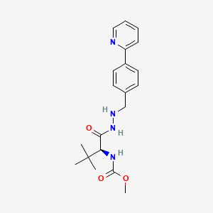 molecular formula C20H26N4O3 B3289432 (S)-Methyl (3,3-dimethyl-1-oxo-1-(2-(4-(pyridin-2-yl)benzyl)hydrazinyl)butan-2-yl)carbamate CAS No. 857904-02-0