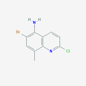 molecular formula C10H8BrClN2 B3289510 6-Bromo-2-chloro-8-methylquinolin-5-amine CAS No. 858467-33-1