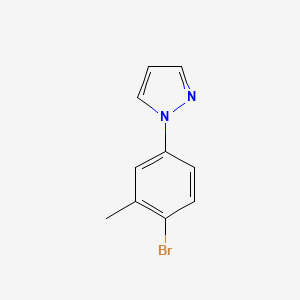molecular formula C10H9BrN2 B3289512 1-(4-Bromo-3-methylphenyl)pyrazole CAS No. 858523-45-2