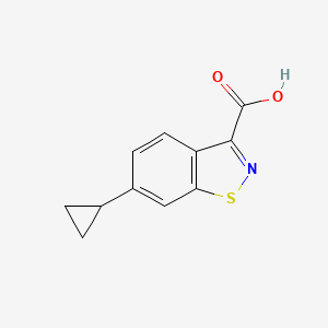 molecular formula C11H9NO2S B3289533 6-Cyclopropylbenzo[d]isothiazole-3-carboxylic acid CAS No. 858671-75-7