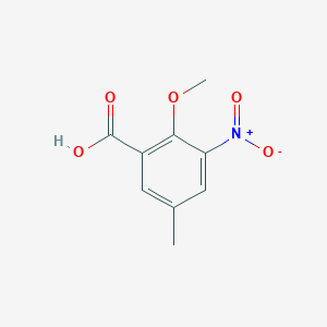 molecular formula C9H9NO5 B3289538 2-Methoxy-5-methyl-3-nitrobenzoic acid CAS No. 858848-07-4