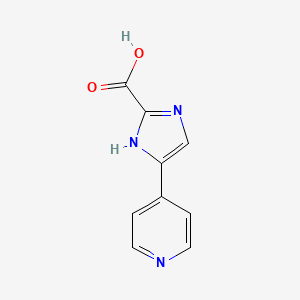 molecular formula C9H7N3O2 B3289546 5-(Pyridin-4-yl)-1H-imidazole-2-carboxylic acid CAS No. 859076-83-8