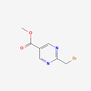 molecular formula C7H7BrN2O2 B3289553 5-Pyrimidinecarboxylic acid, 2-(bromomethyl)-, methyl ester CAS No. 859162-69-9