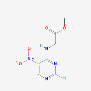 molecular formula C7H7ClN4O4 B3289578 Methyl 2-((2-chloro-5-nitropyrimidin-4-yl)amino)acetate CAS No. 859307-58-7