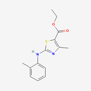 molecular formula C14H16N2O2S B3289588 Ethyl 4-methyl-2-[(2-methylphenyl)amino]-1,3-thiazole-5-carboxylate CAS No. 859483-31-1