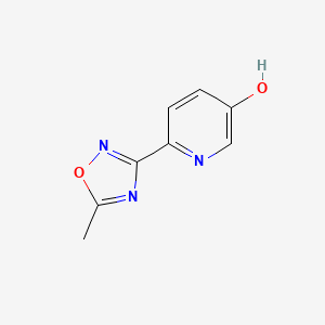 molecular formula C8H7N3O2 B3289598 6-(5-Methyl-1,2,4-oxadiazol-3-yl)pyridin-3-ol CAS No. 859538-54-8