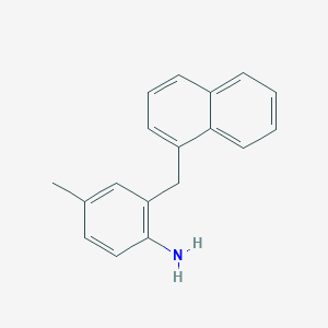 molecular formula C18H17N B3289621 4-Methyl-2-(naphthalen-1-ylmethyl)aniline CAS No. 859783-50-9