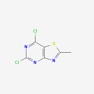 molecular formula C6H3Cl2N3S B3289636 5,7-Dichloro-2-methylthiazolo[4,5-d]pyrimidine CAS No. 859796-00-2