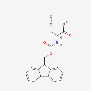 molecular formula C21H19NO4 B3289640 2-({[(9H-fluoren-9-yl)methoxy]carbonyl}amino)hex-4-ynoic acid CAS No. 859841-96-6