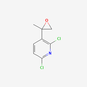 molecular formula C8H7Cl2NO B3289646 2,6-二氯-3-(2-甲基氧代环丙烷-2-基)吡啶 CAS No. 859849-60-8