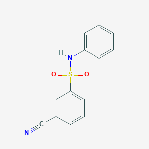 molecular formula C14H12N2O2S B3289711 3-氰基-N-(邻甲苯基)苯磺酰胺 CAS No. 860512-65-8