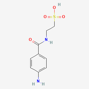 molecular formula C9H12N2O4S B3289746 2-(4-Aminobenzamido)ethanesulfonic acid CAS No. 860707-78-4