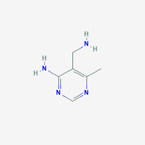 molecular formula C6H10N4 B3289777 5-(Aminomethyl)-6-methylpyrimidin-4-amine CAS No. 861030-93-5