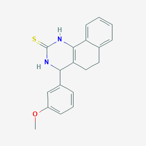 4-(3-methoxyphenyl)-3,4,5,6-tetrahydro-1H-benzo[h]quinazoline-2-thione