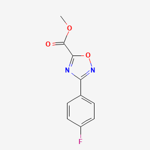 molecular formula C10H7FN2O3 B3289800 Methyl 3-(4-fluorophenyl)-1,2,4-oxadiazole-5-carboxylate CAS No. 861146-13-6