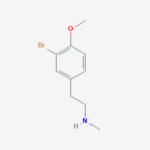 molecular formula C10H14BrNO B3289805 2-(3-bromo-4-methoxyphenyl)-N-methylethanamine CAS No. 861199-14-6