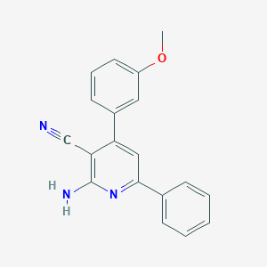 molecular formula C19H15N3O B328981 2-Amino-4-(3-methoxyphenyl)-6-phenylnicotinonitrile 