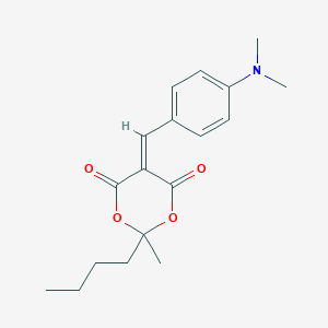 molecular formula C18H23NO4 B328984 2-Butyl-5-[4-(dimethylamino)benzylidene]-2-methyl-1,3-dioxane-4,6-dione 