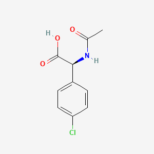 molecular formula C10H10ClNO3 B3289889 (S)-2-acetamido-2-(4-chlorophenyl)acetic acid CAS No. 86169-29-1