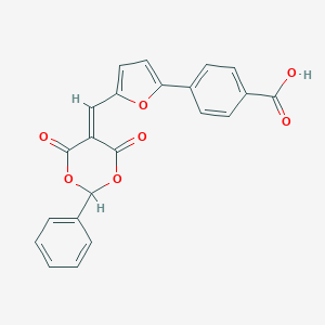 4-{5-[(4,6-Dioxo-2-phenyl-1,3-dioxan-5-ylidene)methyl]-2-furyl}benzoic acid