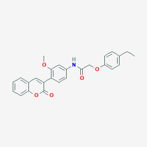 molecular formula C26H23NO5 B328990 2-(4-ethylphenoxy)-N-[3-methoxy-4-(2-oxochromen-3-yl)phenyl]acetamide 