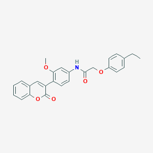 2-(4-ethylphenoxy)-N-[3-methoxy-4-(2-oxochromen-3-yl)phenyl]acetamide