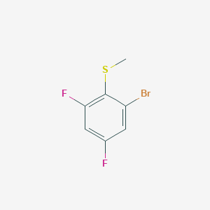 molecular formula C7H5BrF2S B3289913 1-Bromo-3,5-difluoro-2-methylsulfanylbenzene CAS No. 861931-33-1