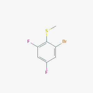 molecular formula C7H5BrF2S B3289913 1-溴-3,5-二氟-2-甲硫基苯 CAS No. 861931-33-1