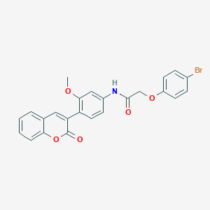 2-(4-bromophenoxy)-N-[3-methoxy-4-(2-oxo-2H-chromen-3-yl)phenyl]acetamide