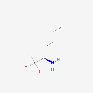 molecular formula C6H12F3N B3289942 (R)-1,1,1-Trifluoro-2-hexylamine CAS No. 862156-04-5