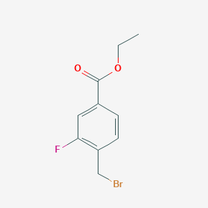 molecular formula C10H10BrFO2 B3289962 Ethyl 4-(bromomethyl)-3-fluorobenzoate CAS No. 86239-01-2
