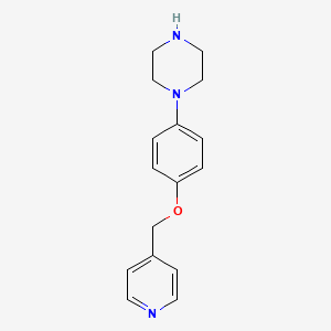 molecular formula C16H19N3O B3289984 1-[4-(Pyridin-4-ylmethoxy)-phenyl]-piperazine CAS No. 862471-98-5