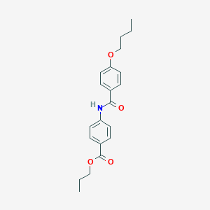 molecular formula C21H25NO4 B328999 Propyl 4-[(4-butoxybenzoyl)amino]benzoate 