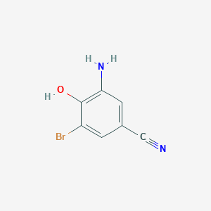 molecular formula C7H5BrN2O B3290029 3-Amino-5-bromo-4-hydroxybenzonitrile CAS No. 862730-24-3