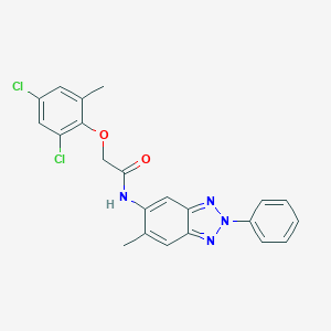 molecular formula C22H18Cl2N4O2 B329007 2-(2,4-dichloro-6-methylphenoxy)-N-(6-methyl-2-phenyl-2H-1,2,3-benzotriazol-5-yl)acetamide 