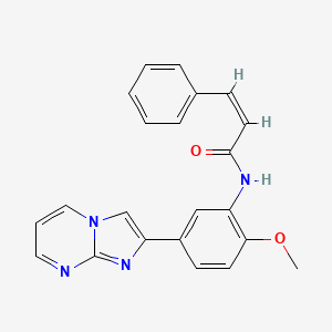 molecular formula C22H18N4O2 B3290075 (Z)-N-(5-(imidazo[1,2-a]pyrimidin-2-yl)-2-methoxyphenyl)-3-phenylacrylamide CAS No. 862810-93-3