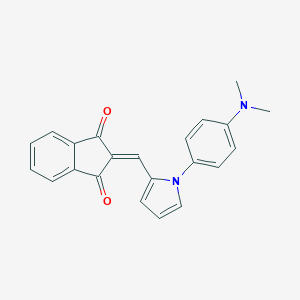 molecular formula C22H18N2O2 B329015 2-({1-[4-(dimethylamino)phenyl]-1H-pyrrol-2-yl}methylene)-1H-indene-1,3(2H)-dione 