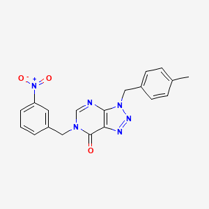 molecular formula C19H16N6O3 B3290150 3-(4-methylbenzyl)-6-(3-nitrobenzyl)-3H-[1,2,3]triazolo[4,5-d]pyrimidin-7(6H)-one CAS No. 863018-42-2