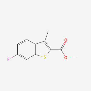 molecular formula C11H9FO2S B3290164 Methyl 6-fluoro-3-methylbenzo[b]thiophene-2-carboxylate CAS No. 863119-54-4