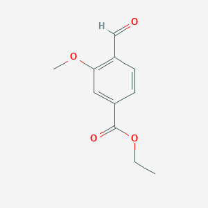 molecular formula C11H12O4 B3290165 4-Formyl-3-methoxy-benzoic acid ethyl ester CAS No. 86315-62-0