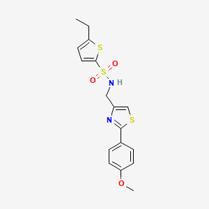 molecular formula C17H18N2O3S3 B3290213 5-ethyl-N-((2-(4-methoxyphenyl)thiazol-4-yl)methyl)thiophene-2-sulfonamide CAS No. 863511-39-1