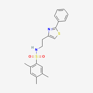 molecular formula C20H22N2O2S2 B3290219 2,4,5-trimethyl-N-[2-(2-phenyl-1,3-thiazol-4-yl)ethyl]benzenesulfonamide CAS No. 863511-65-3