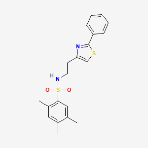 molecular formula C20H22N2O2S2 B3290219 2,4,5-trimethyl-N-[2-(2-phenyl-1,3-thiazol-4-yl)ethyl]benzene-1-sulfonamide CAS No. 863511-65-3