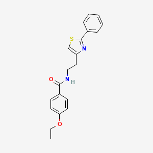 molecular formula C20H20N2O2S B3290225 4-ethoxy-N-[2-(2-phenyl-1,3-thiazol-4-yl)ethyl]benzamide CAS No. 863512-92-9