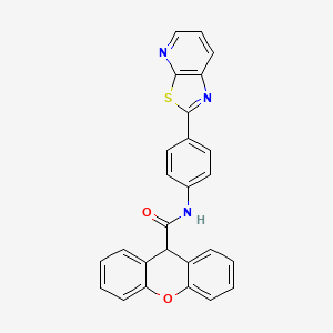 N-(4-(thiazolo[5,4-b]pyridin-2-yl)phenyl)-9H-xanthene-9-carboxamide