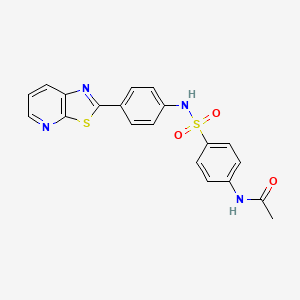 molecular formula C20H16N4O3S2 B3290254 N-(4-(N-(4-(thiazolo[5,4-b]pyridin-2-yl)phenyl)sulfamoyl)phenyl)acetamide CAS No. 863594-62-1