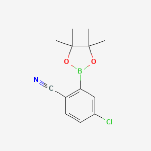 molecular formula C13H15BClNO2 B3290306 4-Chloro-2-(4,4,5,5-tetramethyl-1,3,2-dioxaborolan-2-yl)benzonitrile CAS No. 863868-19-3