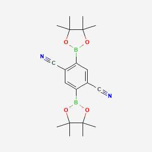 molecular formula C20H26B2N2O4 B3290325 2,5-Bis(4,4,5,5-tetramethyl-1,3,2-dioxaborolan-2-YL) benzene-1,4-dicarbonitrile CAS No. 863868-47-7